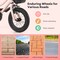 Pink Metal Kids Bike with Dual Brakes and Basket, Adjustable Handlebar